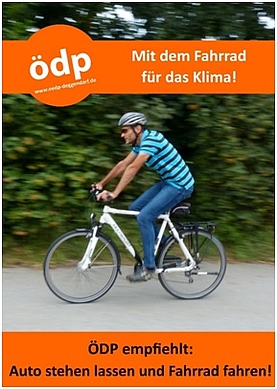 ödp empfiehlt Fahrradfahren für das Klima